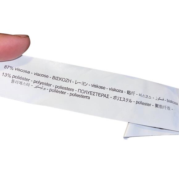 ZARA Extra Wide Leg Jacquard Striped Long Pants Size Large High Waist Trousers - Picture 5 of 5